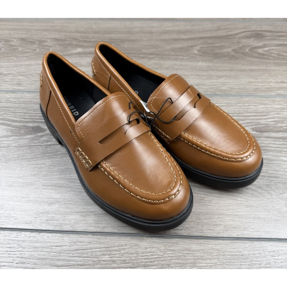 Torrid Women's Chunky Heel Penny Loafers Brown Size 6.5‎ WW New